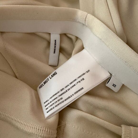 Helmut Lang Warm Sand Fluid Car Stretch Jersey Trouser Pants Women's Size XS